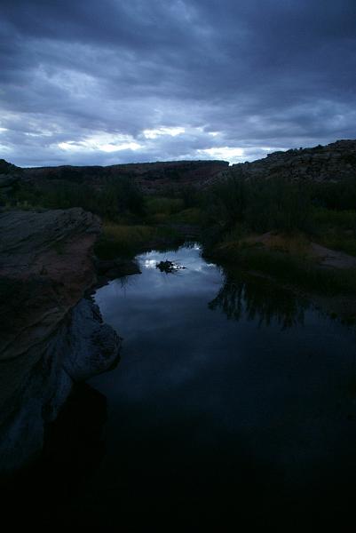 DSC04878.JPG - Pond near Trailhead for Delicate Arch (steadied camera on bridge rail) - Arches NP